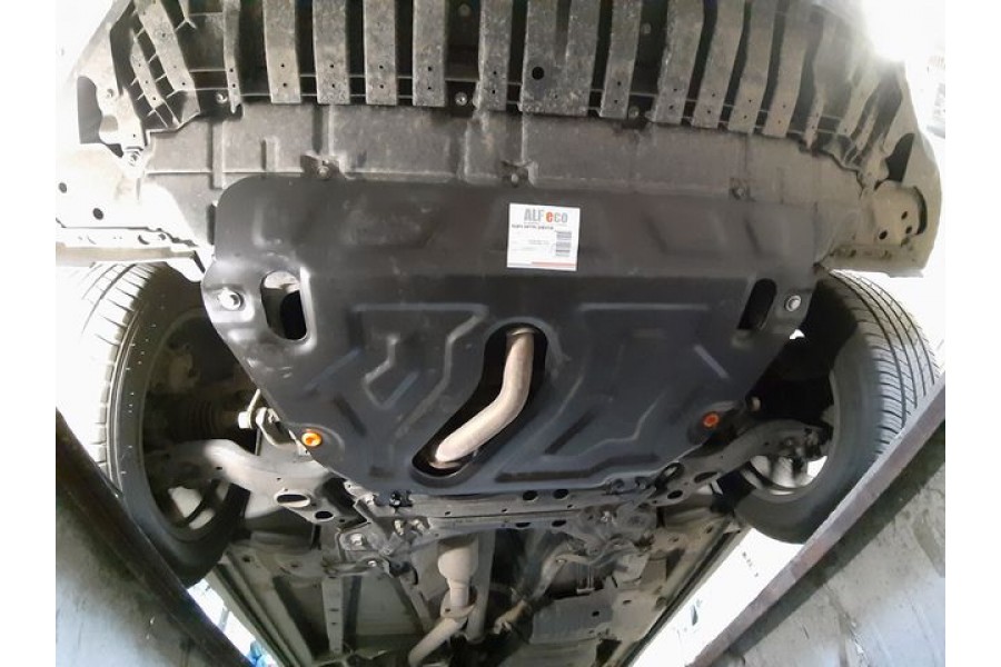 Toyota Rav4 IV (XA40) 2012-2019 V-2,5 защита картера и кпп (установка защиты на пыльник) (малая) / сталь 1,5 мм