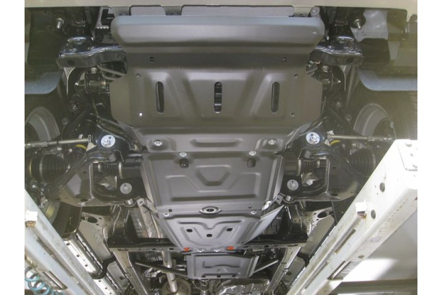 Toyota Hilux (AN120) 2015- V-all защита радиатора,картера,редуктора переднего моста, кпп и рк (4 части) / сталь 2,0 мм