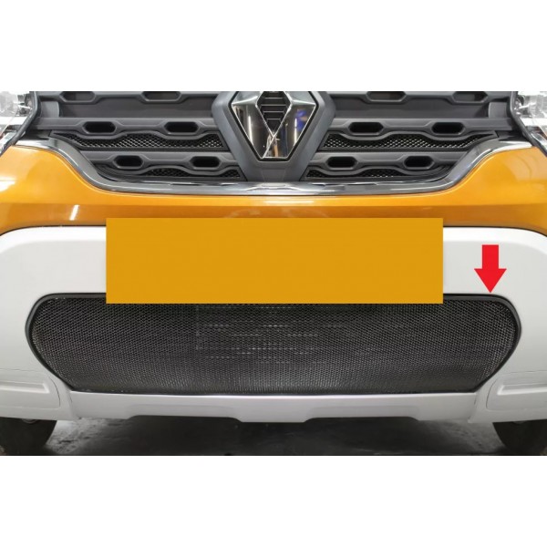                     Защита радиатора Renault Duster 2021- black низ
