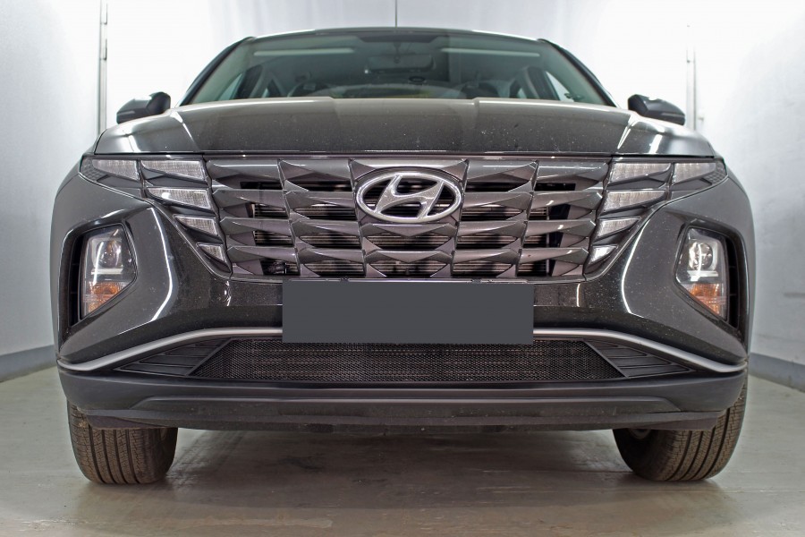 Защита радиатора Hyundai Tucson 2021- black низ