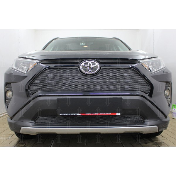  Защита радиатора Toyota Rav4 2019- black низ