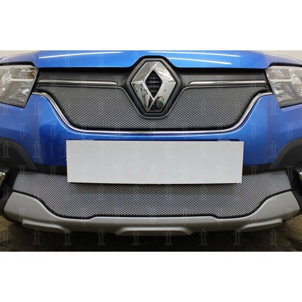 Защита радиатора  Renault Sandero 2018- chrome низ