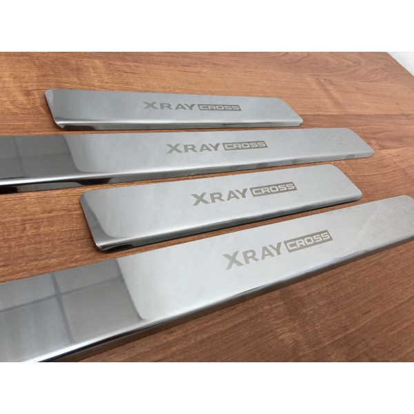 Накладки на пороги Lada Xray Cross 2018- (нерж.сталь) компл. 4шт.
