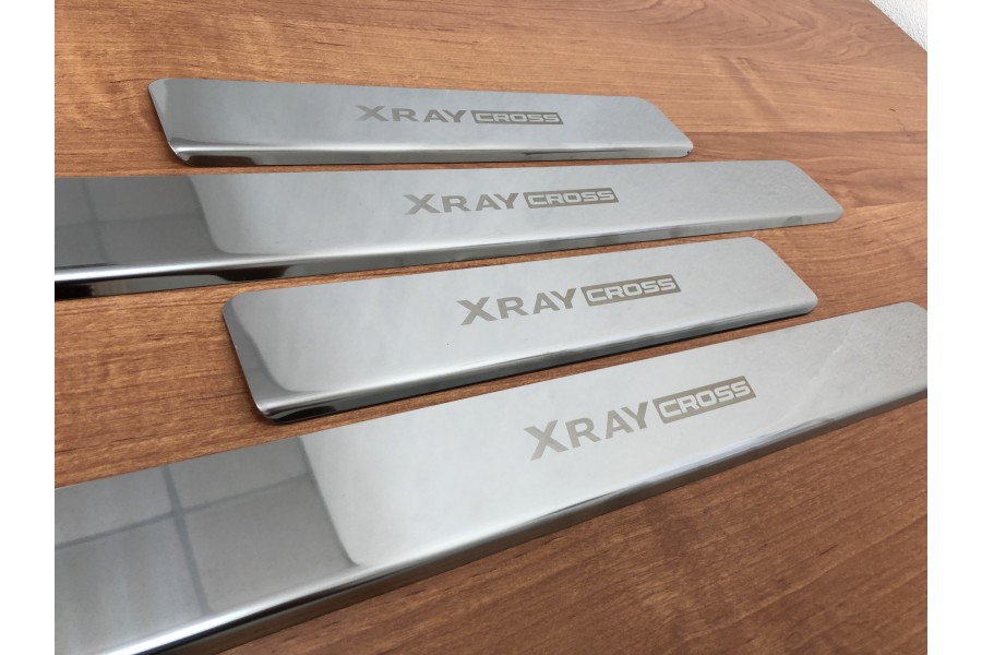 Накладки на пороги Lada Xray Cross 2018- (нерж.сталь) компл. 4шт.