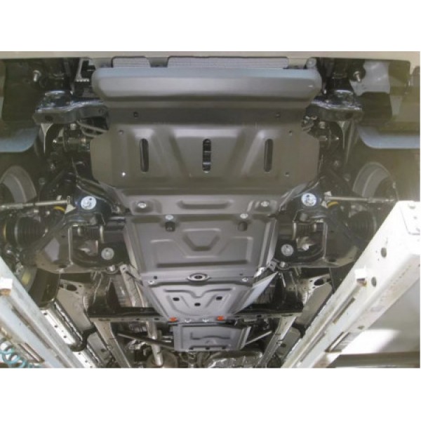 Toyota Fortuner 2011-2015 (AN50,AN60) V-2,5;2,7 защита радиатора,картера,редуктора переднего моста, КПП и рк (4 части) сталь /2мм