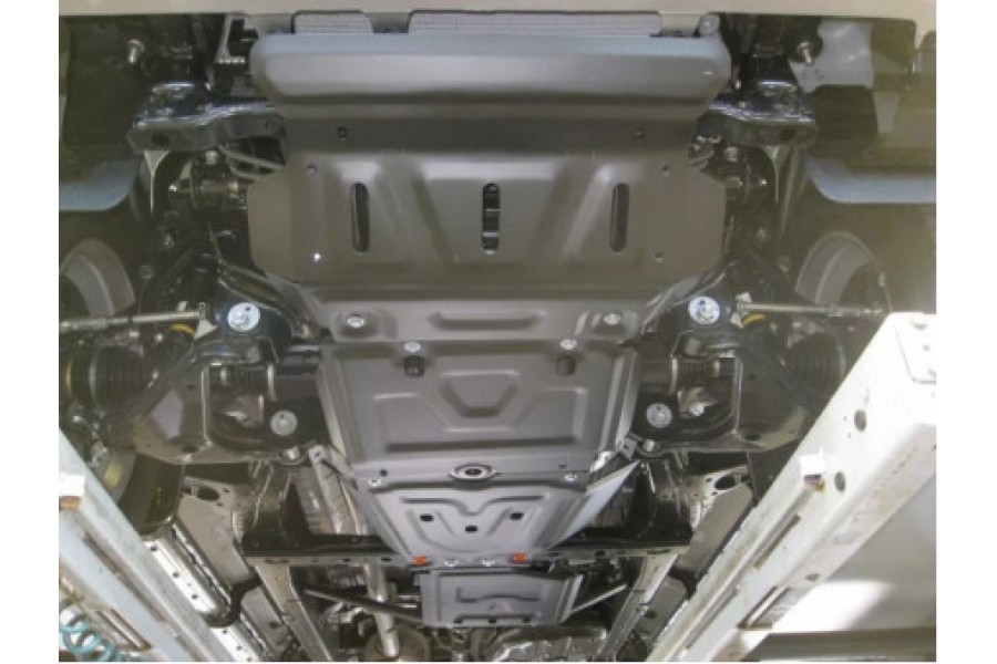 Toyota Fortuner 2011-2015 (AN50,AN60) V-2,5;2,7 защита радиатора,картера,редуктора переднего моста, КПП и рк (4 части) сталь /2мм