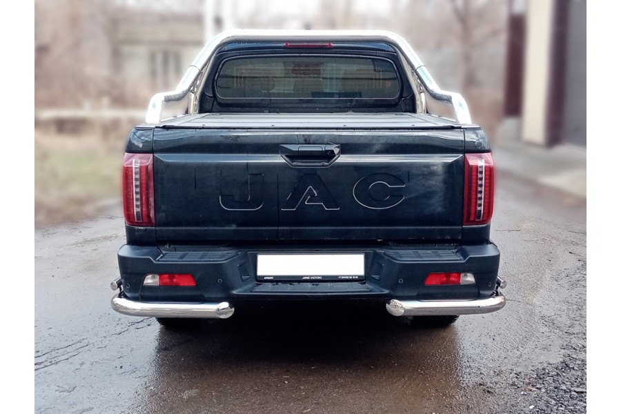 Защита заднего бампера "уголки" d-76+43