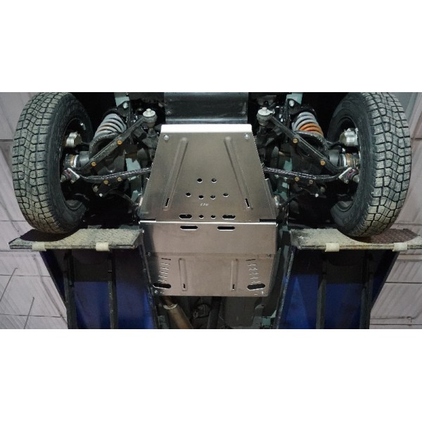 Lada Niva Legend 2023 Защиты комплект (алюминий) 4мм (передний мост, кпп, раздатка)
