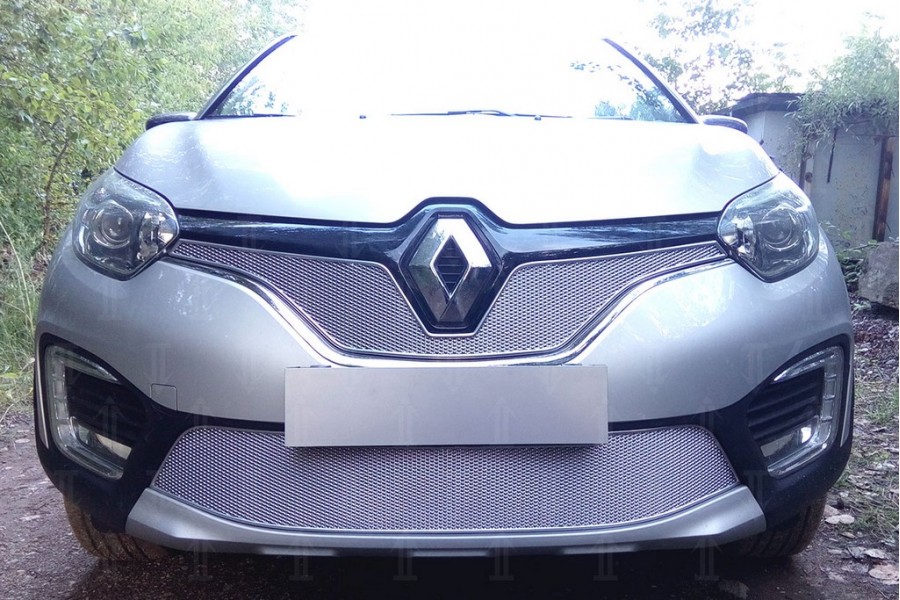Защита радиатора Renault Kaptur 2016- chrome низ PREMIUM