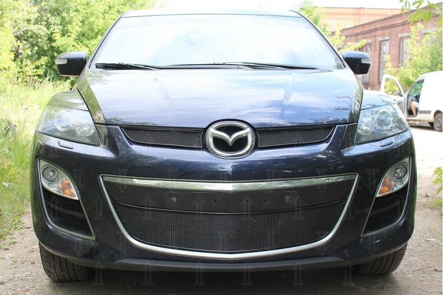 Защита радиатора Mazda CX-7 2009-2013 black низ PREMIUM