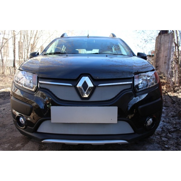 Защита радиатора Renault Sandero Stepway 2014-2018 chrome низ