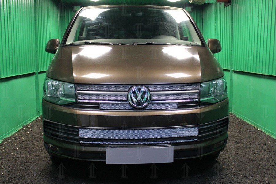 Защита радиатора Volkswagen T6 (Multivan,Caravelle) 2015- (2 части) chrome низ