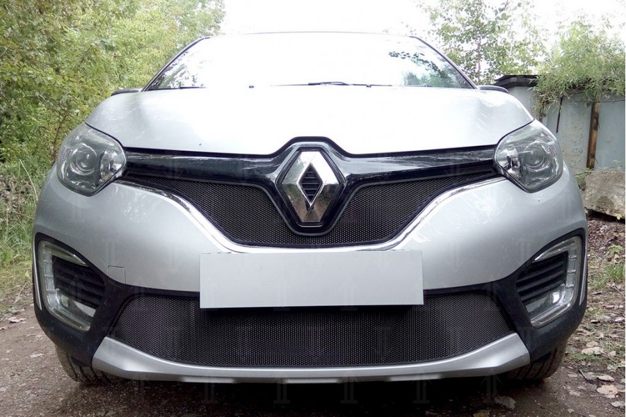 Защита радиатора Renault Kaptur 2016- black низ