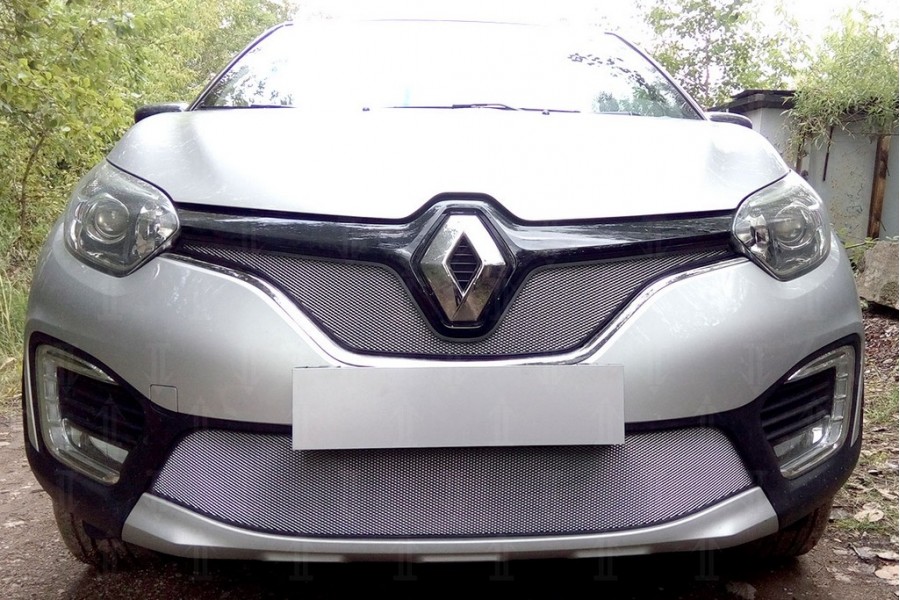 Защита радиатора Renault Kaptur 2016- chrome верх