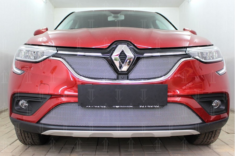 Защита радиатора Renault Arkana 2018- chrome низ