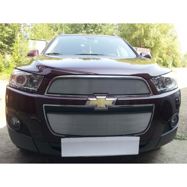 Защита радиатора Chevrolet Captiva 2011-2013 (2 части) chrome