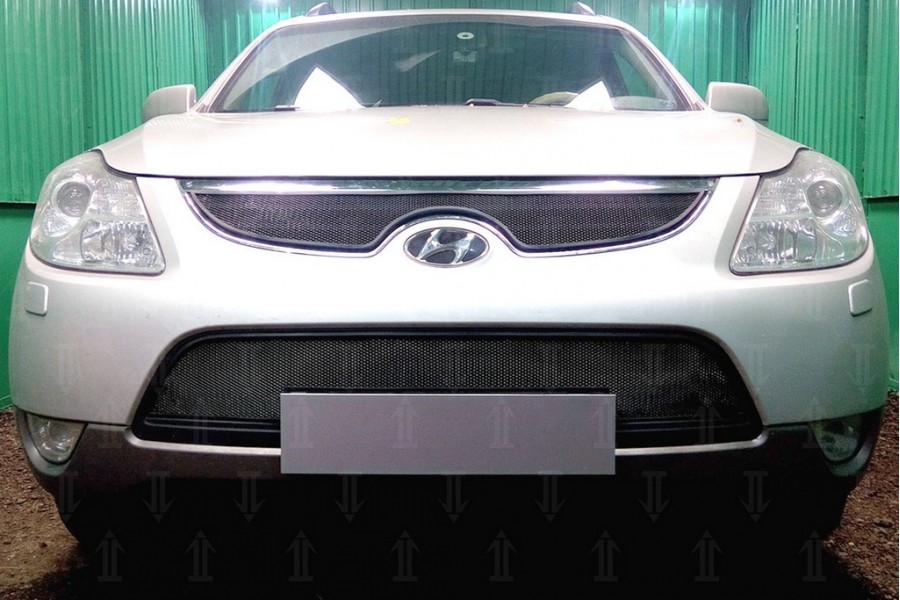 Защита радиатора Hyundai IX55 2009-2013 black верх