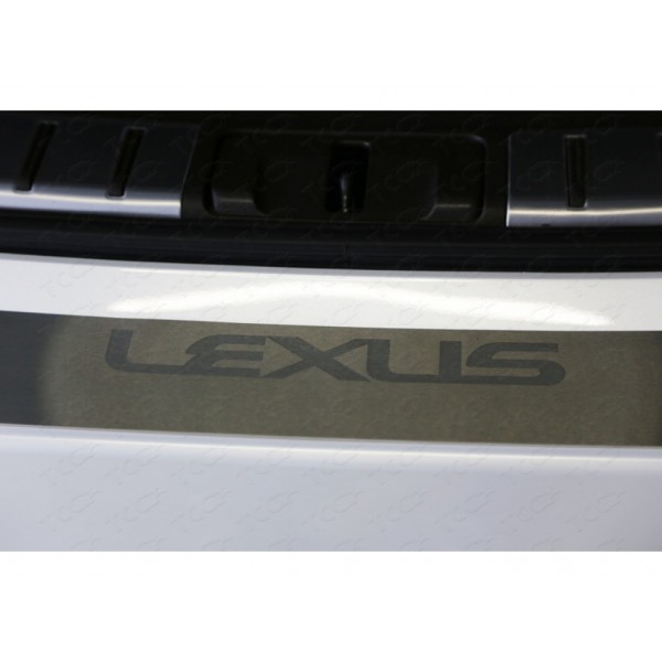 Накладка на задний бампер (лист шлифованный надпись Lexus) 