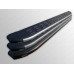 Пороги алюминиевые с пластиковой накладкой (карбон черные) 1720 мм	